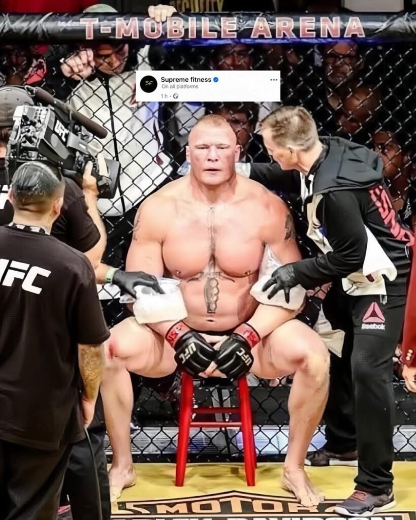 This is what Brock Lesnar looked like sitting on the bench during his UFC days