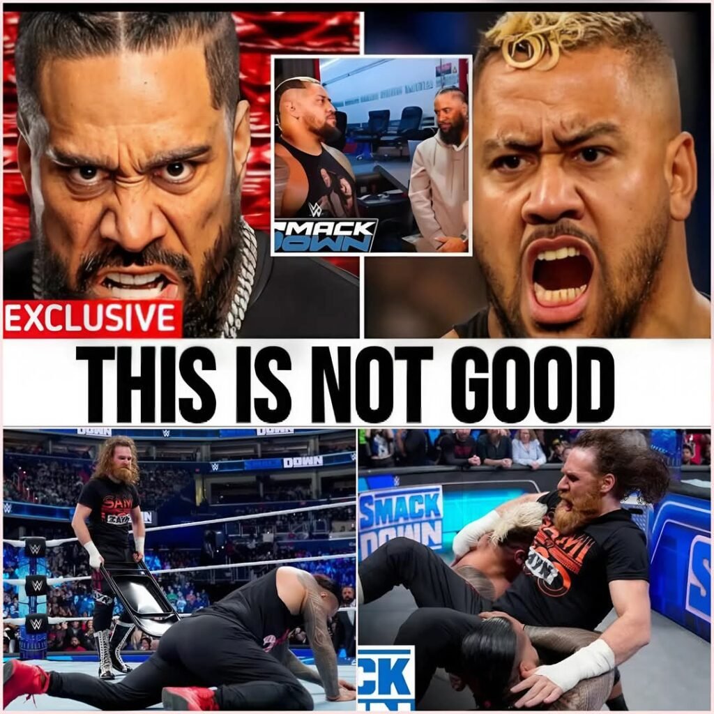 WAR INCOMING! JIMMY USO & SAMI ZAYN IN A CROSS FIRE WITH SOLO SIKOA BACKSTAGE ON SMACKDOWN