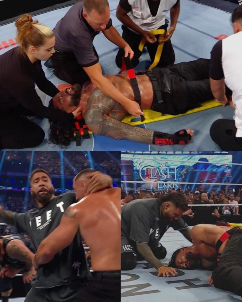 Roman Reigns got destroyed by Bronson Reed & Bron Breakker  I guess we ain’t seeing Roman for a while now..