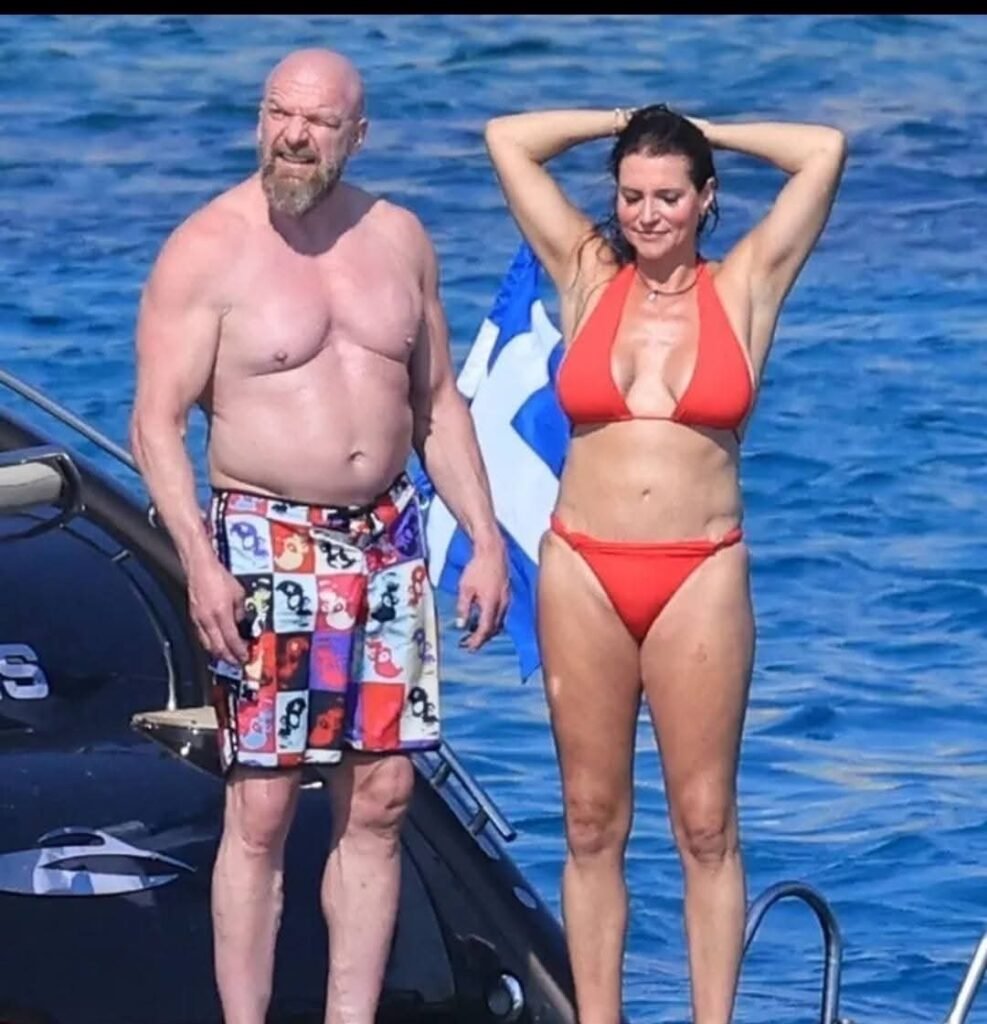 Triple H Busted Staring At Stephanie McMahon’s Red Bikini — Greece Yacht Photos
