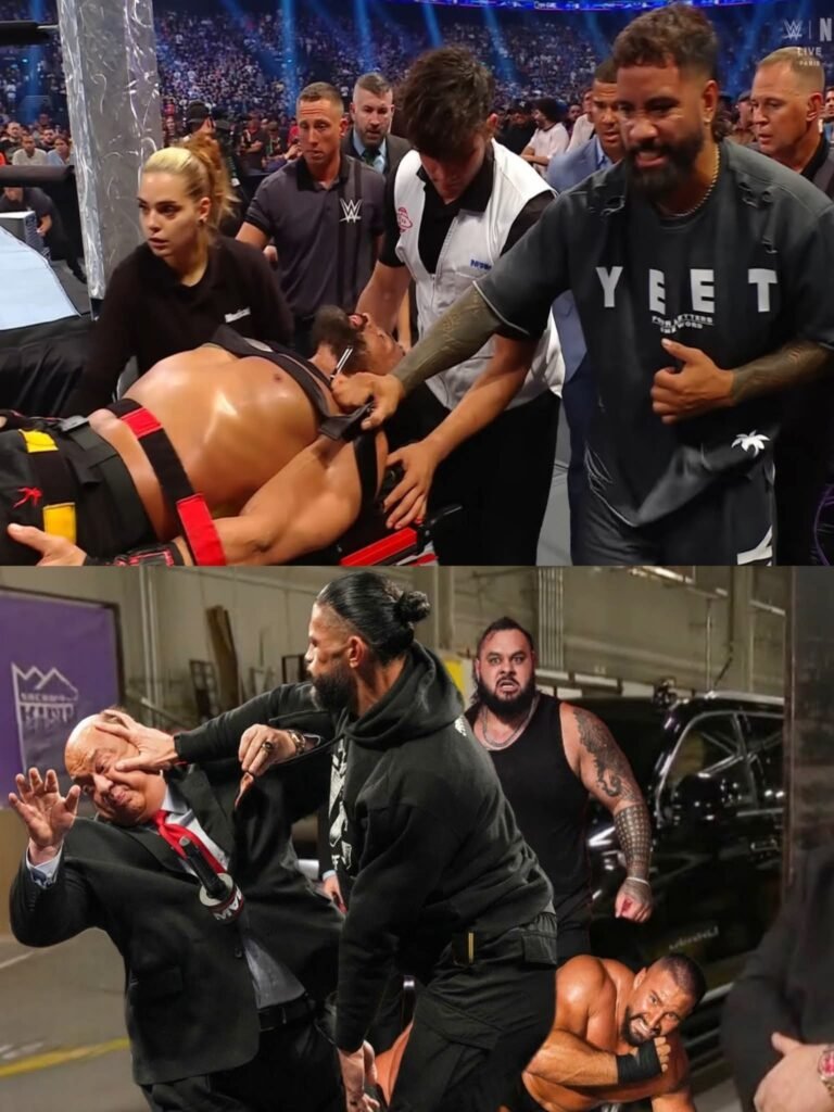 Roman Reigns attacked Paul Heyman on two separate occasions: –