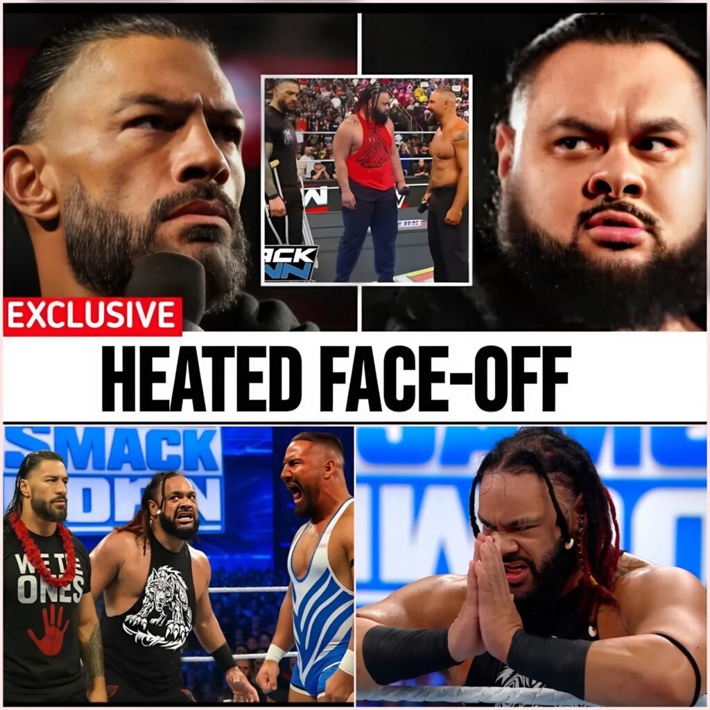 ROMAN REIGNS AND JACOB FATU ATTACK BRON BREAKER AND BRONSON REED ON WWE SMACKDOWN
