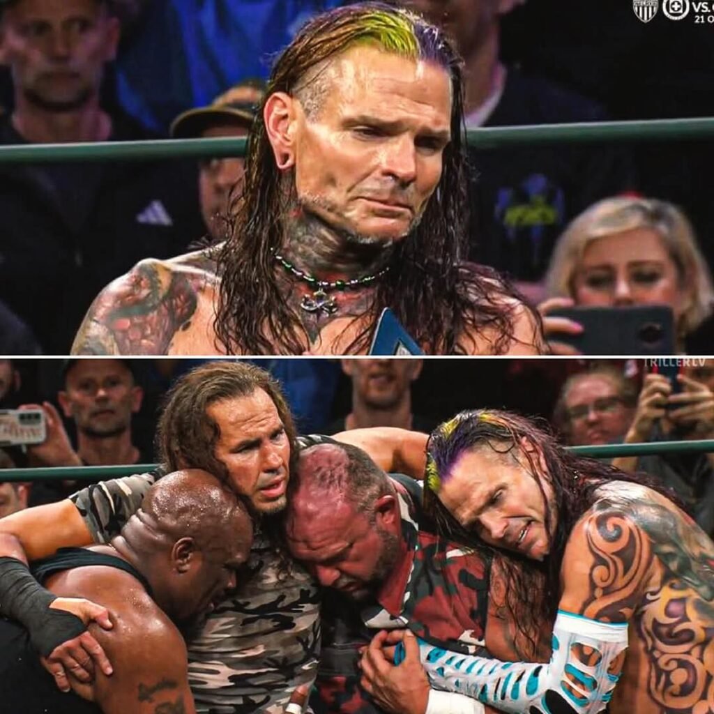 Jeff Hardy was emotional for The Dudley Boyz’s final match