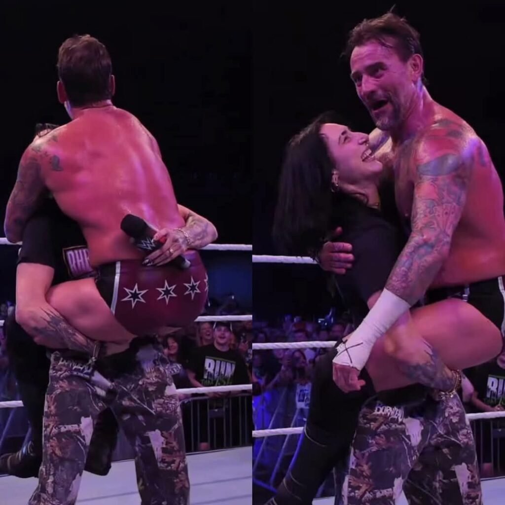 Rhea Ripley picked up CM Punk at a recent live event   CM Punk really enjoying every moment in WWE .
